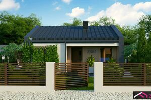 Malý moderný dom so štítovou strechou - projekt Z451
