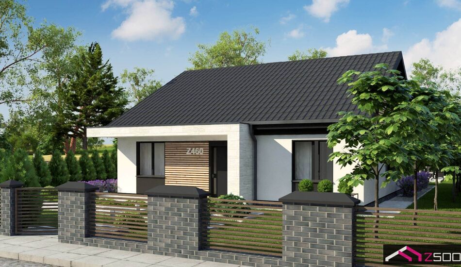 Moderný rodinný dom so sedlovou strechou - projekt Z460
