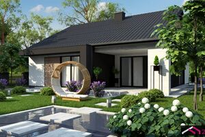 Moderný rodinný dom so sedlovou strechou - projekt Z460